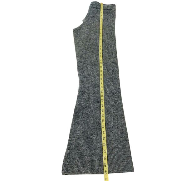 4TH Reckless Pants Womens 6 Gray Flared Ribbed Knitted Pull On Comfy Cozy Warm - Picture 11 of 12